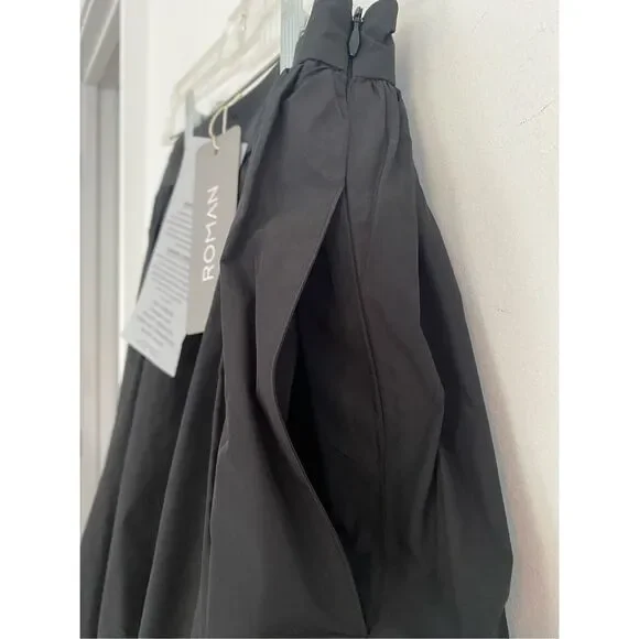 New Roman Black A- Line Skirt Sz 36 - Picture 10 of 11